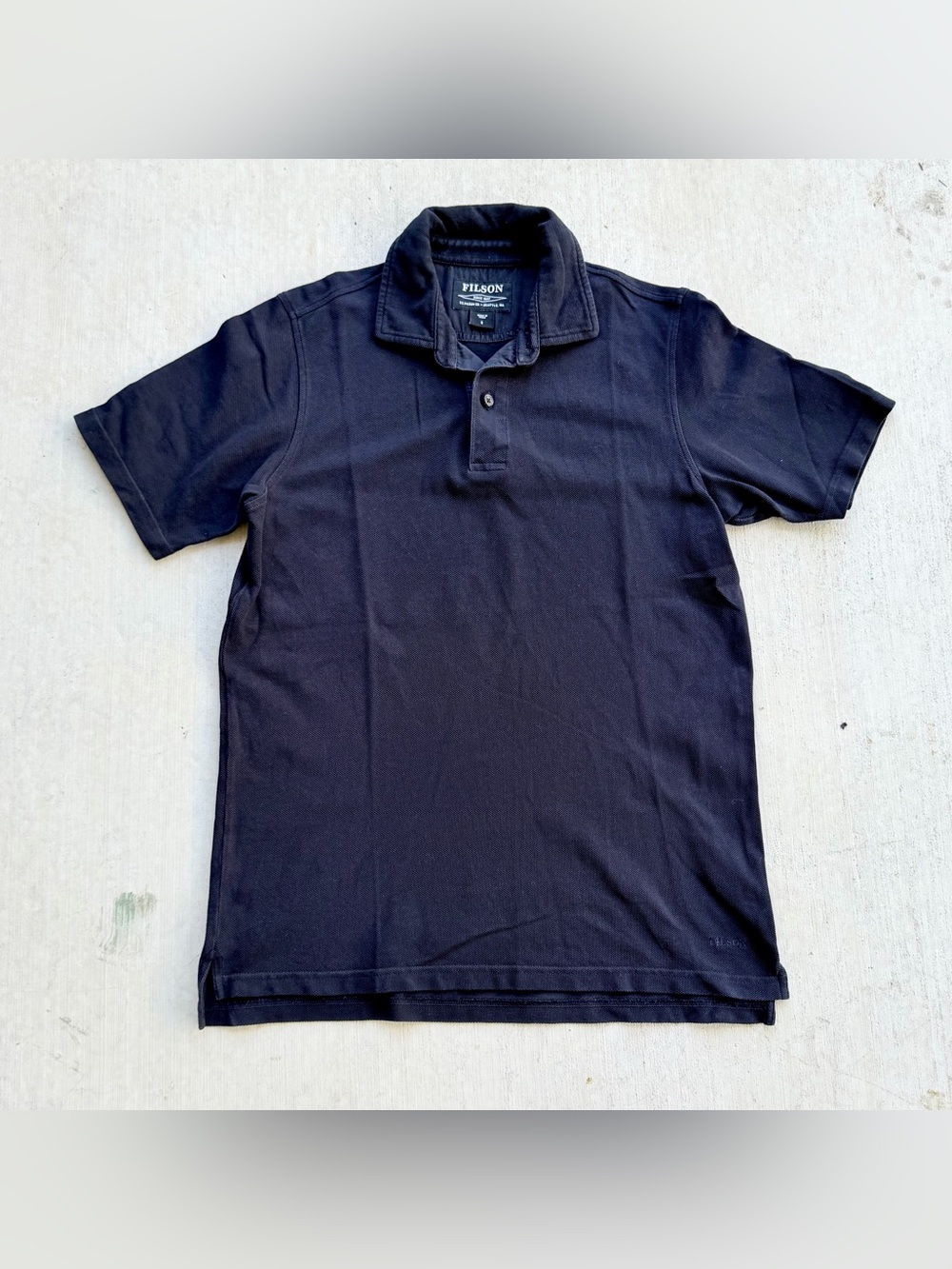 Filson Pique Short Sleeve Polo Shirt Size Small Heavyweight